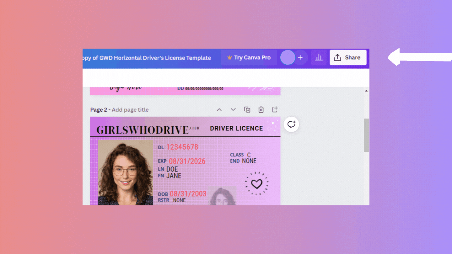 click share in the top right of Canva